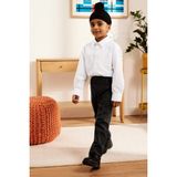 CMZ Collection Çocuk Likralı Esnek Rahat Kesim Kumaş Okul Pantolon - 13 Yaş - 0-Gri