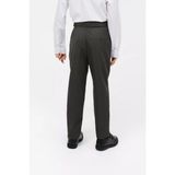 CMZ Collection Çocuk Likralı Esnek Rahat Kesim Kumaş Okul Pantolonu - Füme - 14 Yaş