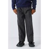 CMZ Collection Çocuk Likralı Esnek Rahat Kesim Kumaş Okul Pantolonu - Füme - 8 Yaş