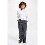 CMZ Collection Çocuk Likralı Eşofman Belli Baskısız Kolej Okul Pantolonu - 0-Gri - 7 Yaş