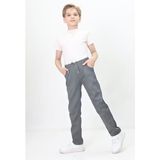 CMZ Collection Çocuk Ribana Bel Esnek Likralı Rahat Okul Pantolonu - 12 Yaş - 0-Gri