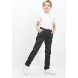 CMZ Collection Çocuk Ribana Bel Esnek Likralı Rahat Okul Pantolonu - 5 Yaş - Füme