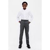 CMZ Collection Erkek Çocuk Dokuma Kumaş Beli Lastikli Rahat Regular Trend Okul Pantolonu - 10 Yaş - 0-Gri