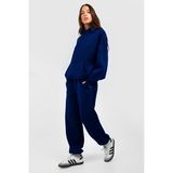 CMZ Collection Kadın Baskısız 3 Iplik Bol Kesim Rahat Kalıp Kışlık Oversize Eşofman Takımı - XL - 00 Lacivert