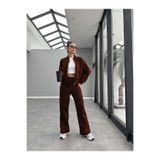 CMZ COLLECTİON Kadın Bomber 3 İplik Hırka Eşofman Takımı | Premium Oversize | Şardonlu Kumaş