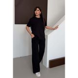CMZ COLLECTİON Kadın Kısa Kollu Penye Takım Salaş Rahat İkili Takım Yazlık Günlük Basic Kombin