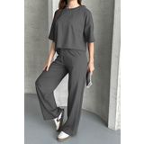 CMZ COLLECTİON Kadın Trend Yazlık Füme Oversize Rahat Kesim Eşofman Takımı