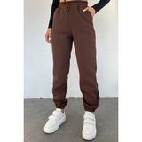 CMZ Collection Kahverengi Kadın 3 Iplik Eşofman Altı - S - 0-Kahverengi
