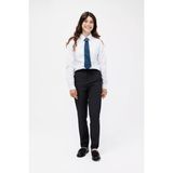 CMZ Collection Kız Çocuk Yüksek Bel Dokuma Kumaş Regular Kalıp Okul Pantolon - 5 Yaş - Füme