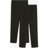CMZ Collection Rahat Esnek Dokuma Kumaş Eşofman Belli Yüksek Bel Trend Çocuk Okul Pantolonu - 0-Lacivert - 5 Yaş
