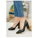 CMZ SHOES Kadın Siyah Topuklu Stiletto Ayakkabı