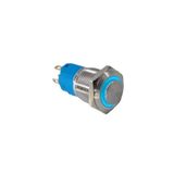 CND 16mm Led'li Metal Buton Kalıcılı (Basıldığında Düz) Turuncu Led