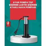 Cndr Manuel Ayak Pompası Extra Güçlü Lastik Şişirme Pompası