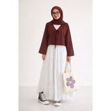 CNG MODA GençTesettür Kimono Gömlek Etek Üstü Krop