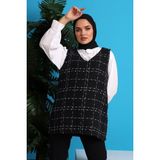 Cng Moda Kadın Tesettür Tüvit Süveter - L - XL - 03S-Siyah