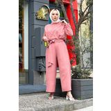 CNG MODA Kadın Tesettür Vatkalı Geniş Paçalı Takım