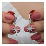 Cngjewels Sallantılı Kutup Yıldızı Gümüş Kadın Küpe