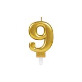 CNGZHN 9 Rakamı Mum Gold Renk