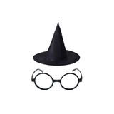 CNGZHN Harry Potter Şapkası Ve Gözlüğü Siyah Renk