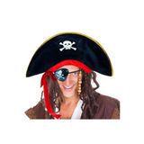 CNGZHN Yetişkin Boy Kadife Kaptan Jack Sparrow Korsan Şapkası Ve Plastik Korsan Göz Maskesi