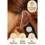 CNGZSHOP 100'lü Su ve Toz Geçirmez Duş & Kuaför İçin Lastikli Ayarlanabilir Kulak Koruyucu Bonesi