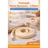 CNGZSHOP 2 Metre Sarmal Kenar Koruyucu – Bebek ve Çocuklar İçin Kalın Kauçuk Masa Köşe Kenar Koruma