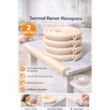 CNGZSHOP 2 Metre Sarmal Kenar Koruyucu – Kalın Kauçuk Bebek Çocuk Masa Köşe Koruma