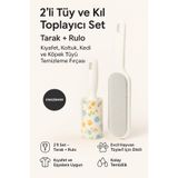 CNGZSHOP 2'li Tüy ve Kıl Toplayıcı Set, Tarak + Rulo, Kedi ve Köpek Tüyü Temizleme