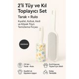CNGZSHOP 2’li Tüy ve Kıl Toplayıcı Set | Tarak + Rulo | Kıyafet, Koltuk, Kedi ve Köpek Tüyü Temizleme Fırçası