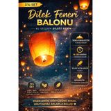 CNGZSHOP 3 Adet Dilek Feneri Balonu, Özel Anlarını Gökyüzüne Taşı, 1000-1500 Metre Yükseklik, 15-20 Dakika Havada Kalır