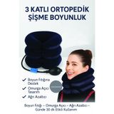 CNGZSHOP 3 Katlı Ortopedik ve Boyun Omuz Ağrısı Destek Boyunluğu – Şişme Tasarım (A+ Kalite)