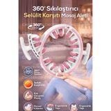 CNGZSHOP 360° Selülit Karşıtı Masaj Aleti, Sıkılaştırıcı, Kas Gevşetici, Manuel Vücut Masajı, Pembe