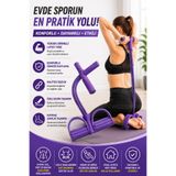 CNGZSHOP 4 Tüplü Body Trimmer Mekik Çekme Aleti Evde Spor Egzersiz Lastiği Karın Kol Bacak Çalışma Direnç Las