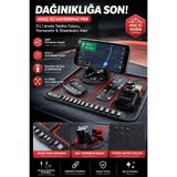 CNGZSHOP Araç İçi Kaydırmaz Ped 3D Numaratör & Telefon Tutuculu XL Kare – Çok Fonksiyonlu Araç Organizer