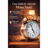 CNGZSHOP Bakır Çalar Saat Işıklı ve Alarmlı | Eskitme Metal Dekoratif Masa Saati