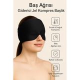 CNGZSHOP Baş Ağrısı Giderici Başlık, Sıcak & Soğuk Kompres Şapkası, Termo Jel Buz Paketi Bandajı, Siyah