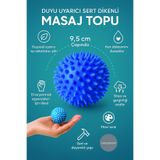 CNGZSHOP Duyu Uyarıcı Sert Dikenli El Ayak Masaj Topu, 9,5 cm, Çok Renkli