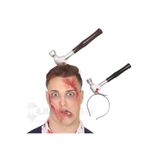 CNGZSHOP Halloween Şaka Kafaya Geçen Kanlı Tamir Aleti Çekiç Taç, Plastik, 23 x 30 cm