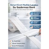 CNGZSHOP HU53D 3.2M Su Sızdırmaz Bant | Banyo Küvet & Mutfak Lavabo Su Geçirmez Kenar Bandı – Beyaz