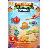 CNGZSHOP Mıknatıslı Balık Tutma Oyunu, Eğitici Zeka Geliştirici Oyuncak, 3+ Yaş Motor Beceri Seti, 6 Parça