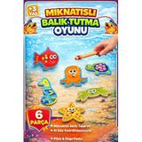 CNGZSHOP Mıknatıslı Balık Tutma Oyunu, Eğitici Zeka Geliştirici Oyuncak, 3+ Yaş Motor Beceri Seti, 6 Parça