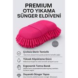 Cngzshop Premium Oto Araç Yıkama ve Cila Sünger Eldiveni, Çiziksiz Derin Temizlik, Ergonomik Tut - Çok Renkli