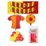 CNGZSHOP Sarı Kırmızı Renk Taraftar Doğum Günü Konsepti Folyo Balon Arka Fon Parti Set