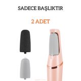 CNGZSHOP Şarjlı Ayak Topuk Törpüsü Yedek Başlıkları, 2 Adet, Pembe