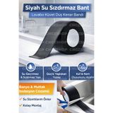 CNGZSHOP Siyah Su Sızdırmaz Bant | Lavabo Küvet Duş Kenar Bandı Su Geçirmez İzolasyon Bandı