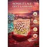 CNGZSHOP Sonsuz Lale Gece Lambası, Aynalı 3D Küre, Dekoratif LED Işık, 10 x 10 cm, Çok Renkli