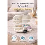 CNGZSHOP Taşınabilir İlaç Kutusu, 8 Bölmeli, Beyaz