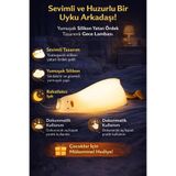 CNGZSHOP Yumuşak Silikon Ördek Tasarımlı Dokunmatik LED Gece Lambası, Çok Renkli, 250 x 100 mm