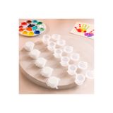 cnk craft shop Kolye Yüzük Takı Kutusu 6 Göz 10 Ml, Boya Kutusu,boncuk Kutusu, Lens Kutusu, Plastik Boş Kutu