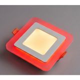 Cnl Kare Sıva Altı LED Spot Aydınlatma 6 Watt Çift Renk 3 Kademe Kırmızı Günışığı Gece Lambası Armatür